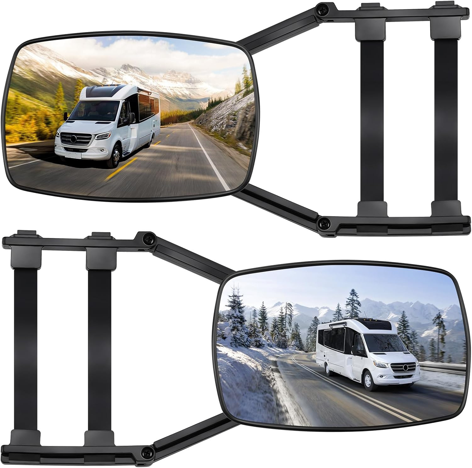 Specchietti Supplementari Caravan Roulotte - 2 Pezzi Specchio di Traino