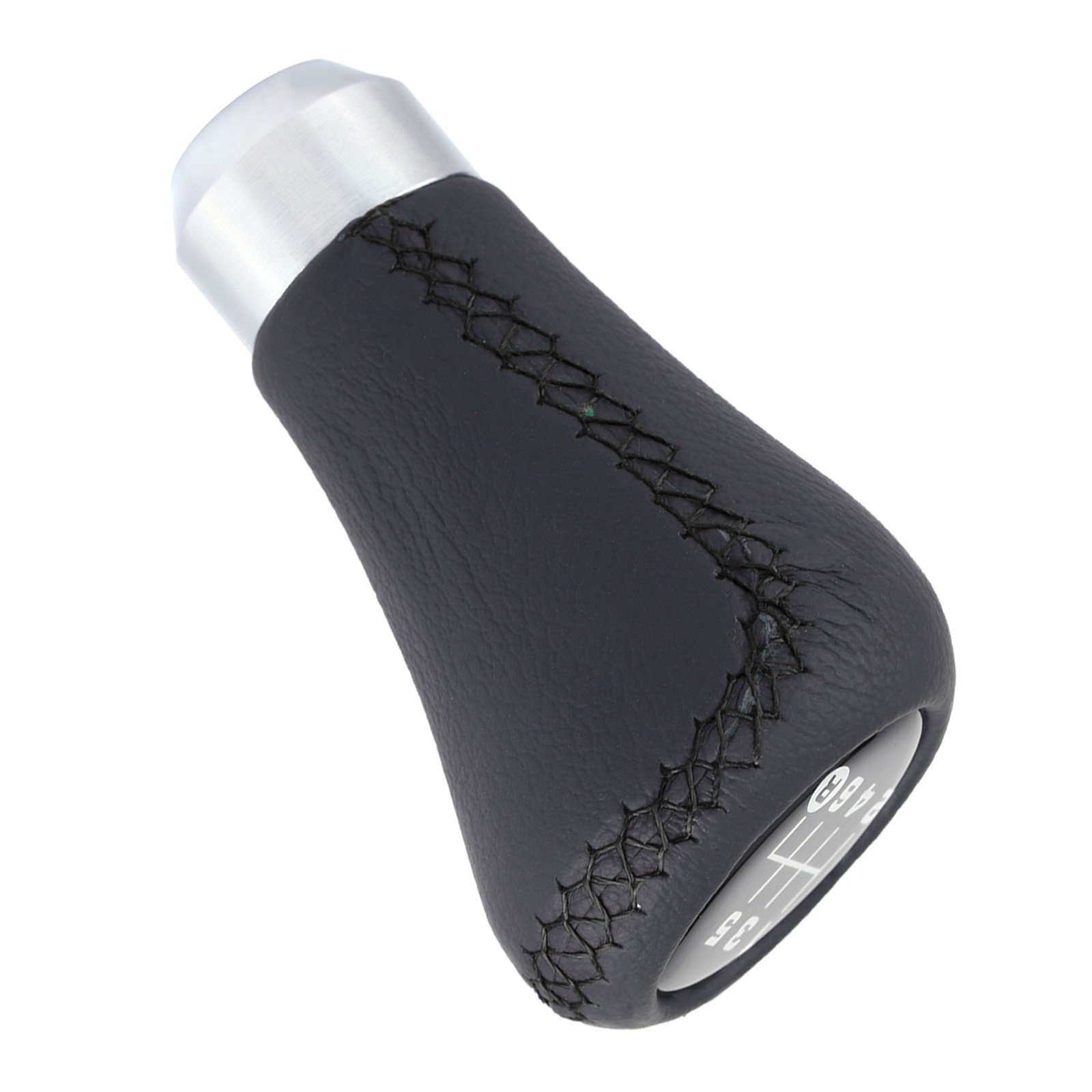 Black Universal Car Vehicle 6 Speed Gear Shift Knob PU Shifter Stick With BL
