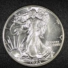 1943 Walking Liberty Half Dollar in Choice BU Condition - Blast White Coin