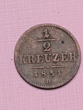 1851 B Austria 1/2 Kreuzer
