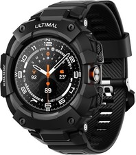 Matte Black Rugged Sports Case for 47mm Samsung Galaxy Watch Ultra 2/1 Band
