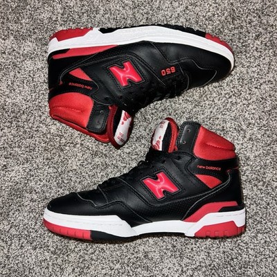 New Balance 650R Size 7 Mens Black Red Sneakers BB650RBR