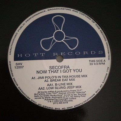 Secofra - Now That I Got You (12'') New 