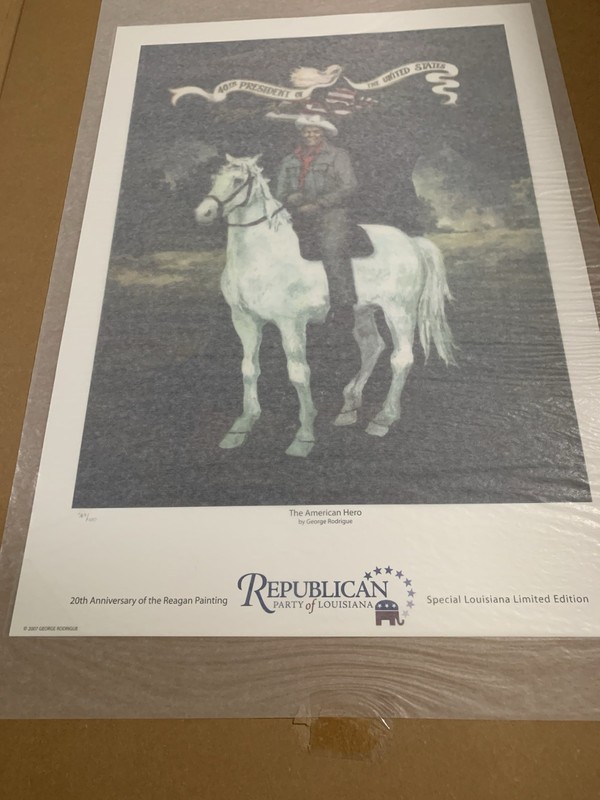 Rodrigue Limited Edition, 20th Anniversary Of The Reagan Painting Poster