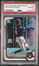 2022 Bowman Chrome Mega Box Mojo Refractor Jackson Chourio PSA 10 GEM MINT