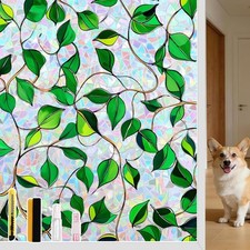 Donox Window Privacy Film, Decorative Rainbow Static Cling Window Tint for Pr...