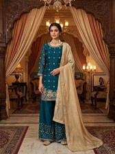 Salwar Kameez Pakistani Indian Wedding Party Wear Dress Bollywood Plazzo Suit