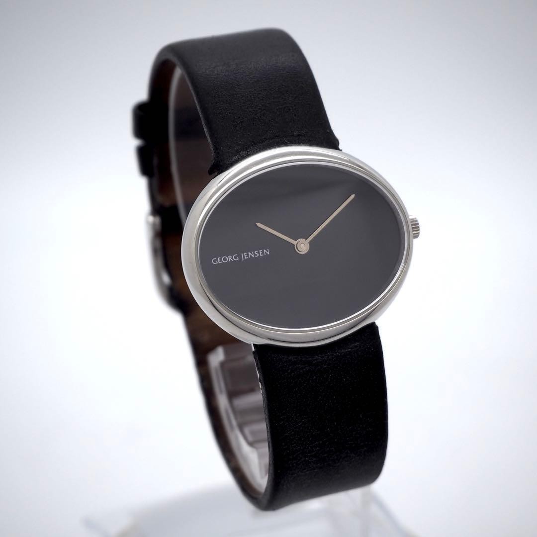 Georg Jensen 595 Working Men's Women's Oval Watch with Box Rare