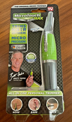 MicroTouch Titanium MAX Lighted Personal Hair All In One Trimmer Brett Favre TV