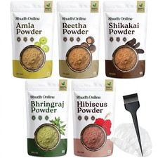 Amla Reetha Shikakai, Bhringraj  Hibiscus Powder for Hair 250 GM 50 GM Each 