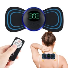 EMS Mini Electric Neck Back Cervical Massage Patch Portable Stimulator w/Remote