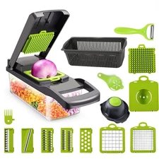 15-In-1 Vegetable Fruit Chopper Cutter Food Onion Veggie Dicer Slicer Kitchen