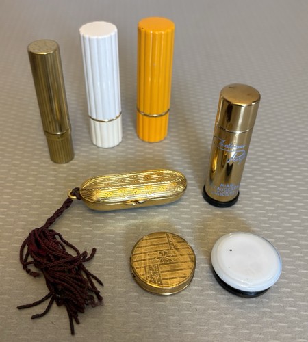 Vintage Solid Perfume Lipstick Rouge 7 Containers Cutex Estee Lauder Lady Esther