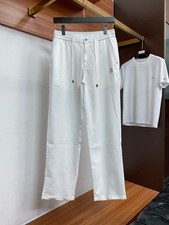 Brunello Cucinelli Men's Linen-Cotton Casual Trousers   Size L