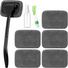 8 Pcs Car Windshield Cleaner Tool Kit with Extendable Handle, Microfiber Towel P