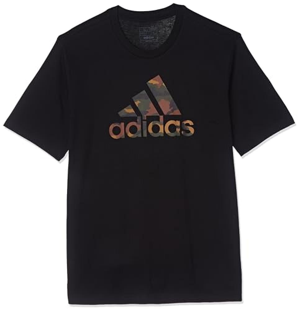 (TG. S Tall) adidas Uomo Camo BOS Graphic Tee, Black, S Tall - NUOVO
