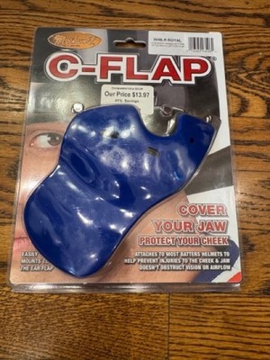 Markwort C Flap Batters Cheek Jaw Protector Royal Blue Right Handed Batter New