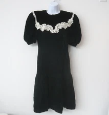 Vintage Gunnie Sax Jessica McClintock Dress Size 9 Velvet Lace Victorian Goth