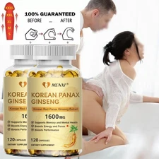 240 Capsules Best Korean Red Panax Ginseng Extract 1600mg Extra Strength NON-GMO