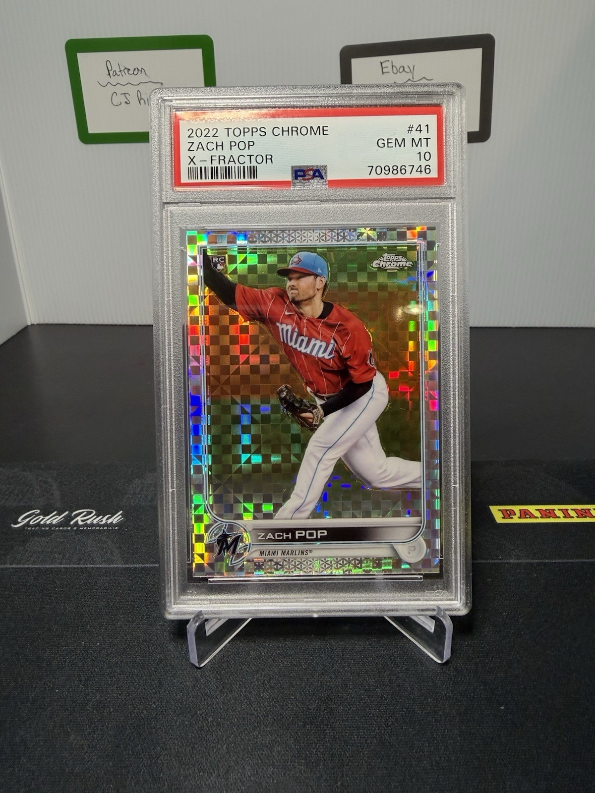 2022 Topps Chrome X-Fractor Refractor Zach Pop #41 PSA 10 GEM MT Rookie RC