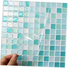 Peel and Stick Backsplash 3D Mosaic Tile Stickers Wall 9.29"x9.29" Light Blue
