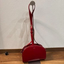 A.P.C. Woman Half Moon Bag Limited Color Rouuge-Fonce Limited Edition Style Refi