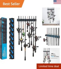 V9 Vertical Fishing Rod Rack - Securely Holds 9 Rods with Innovative Grip Design