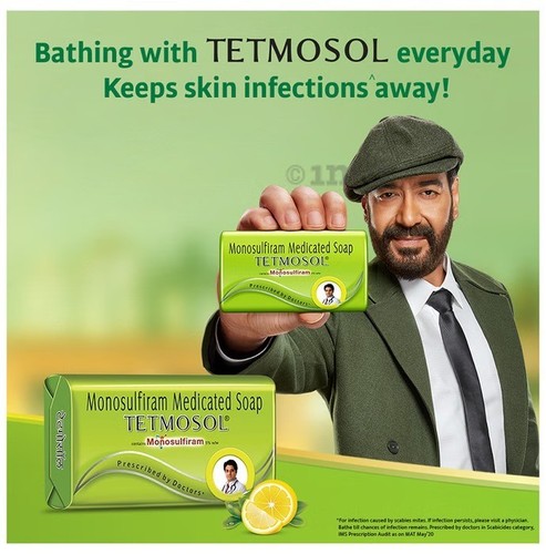 4 X Tetmosol Medicated Soap 100 gm fights skin infections, itching with lime - Picture 5 of 5