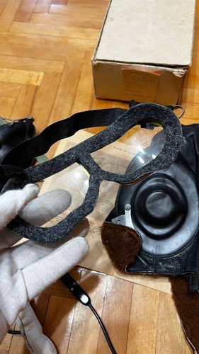 Lunettes de casque aviateur pilote MIG masque à oxygène KM-32 armée de l'air soviétique - Photo 2/23