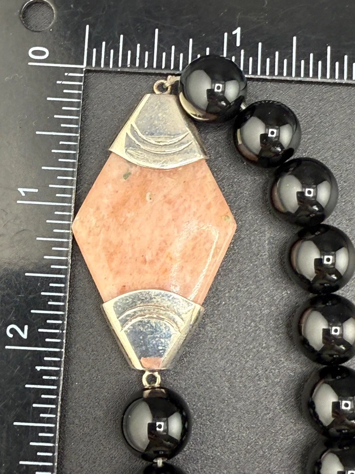 Браслет эластичный Mine Finds By Jay King бисер DTR черный розовый камень 7 дюймов - Изображение 4 из 4