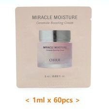 Crema potenciadora de ceramida hidratante milagrosa O HUI 1 ml x 60 piezas calmante K-Beauty