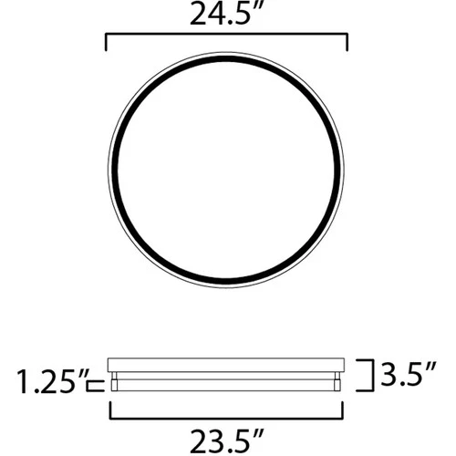 ET2 Contemporary Lighting E52720-BK Groove 5CCT Flush Mount Black - Picture 2 of 2