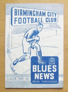BIRMINGHAM CITY v MANCHESTER UNITED 1949/1950 Good Condition Football Programme