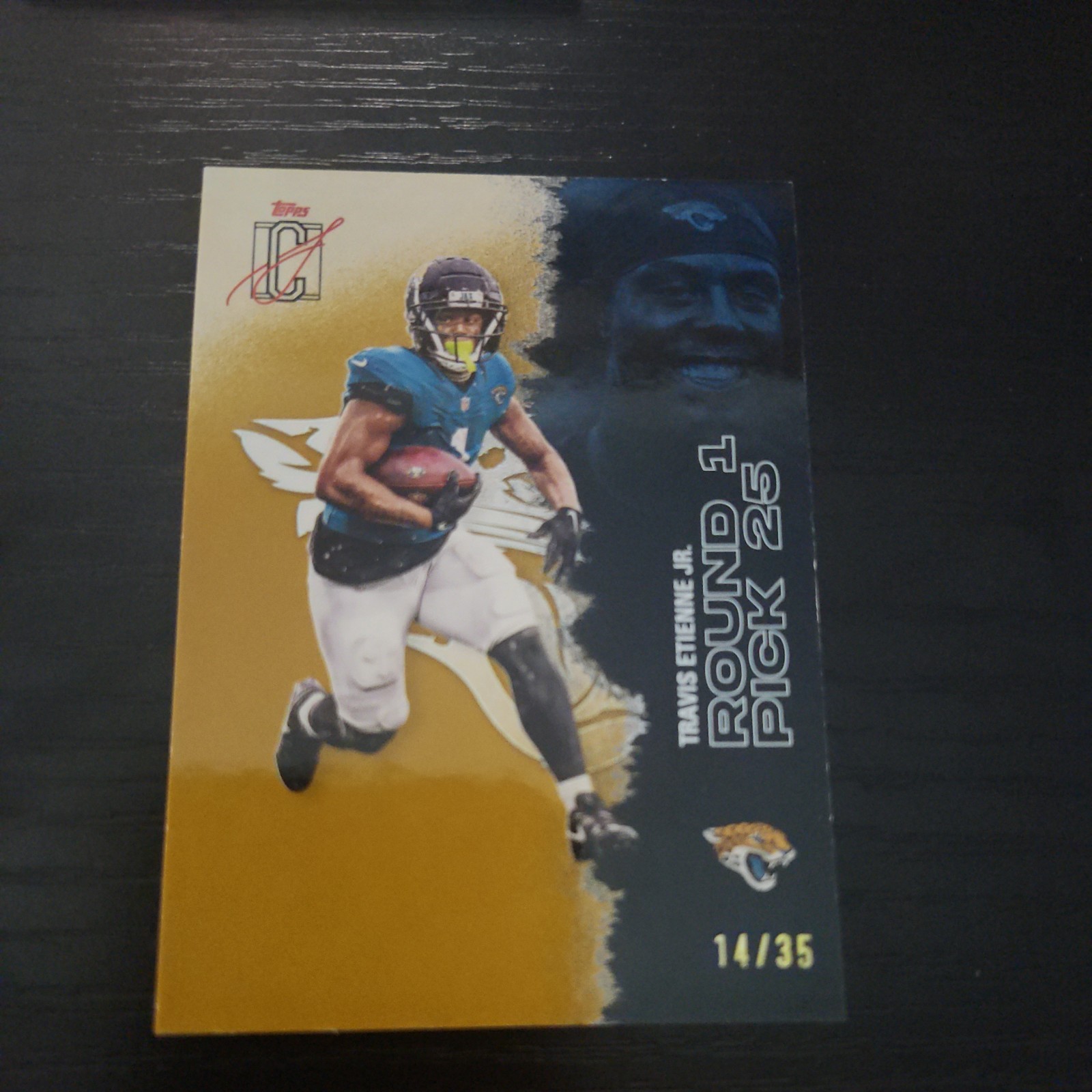 2025 Topps Signature Class Travis Etienne Jr Gold /35   #27 Jacksonville Jaguars