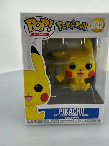 Funko POP! Games Pokemon Pikachu sitting #842 Vinyl Figure DAMAGED BOX SEE PICS