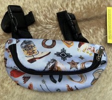 Cowgirl Cowboy Nylon Print Western Saddle Pouch Trail Riding Tack