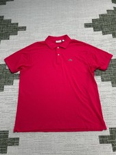 Lacoste Polo Shirt Mens XXXL Red Cotton Classic Fit Athleisure Golf Performance