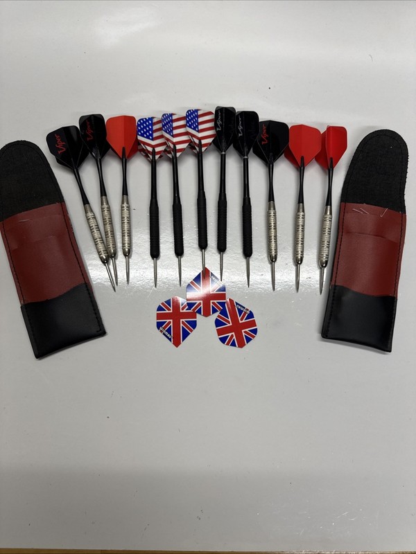 Used Darts Lot Metal Tip 11 plus extra accessories Viper Darts Winmau Darts