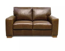 Argos Home Eton Leather 2 Seater Sofa - Tan