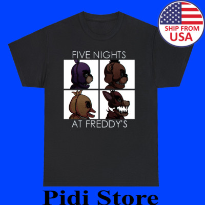 Five Nights At Freddy's Movie Horror Men's Black Size S to 3XL