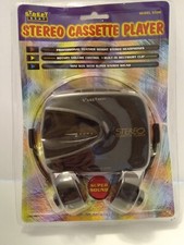 New NOS Street Beat Black Stereo Cassette Player 1998 Model 820M Lenoxx Sound