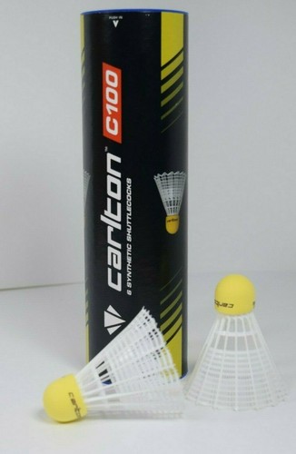 Carlton C100 6 pack of Synthetic Shuttlecocks Medium Speed Badminton BRAND NEW - Picture 3 of 3