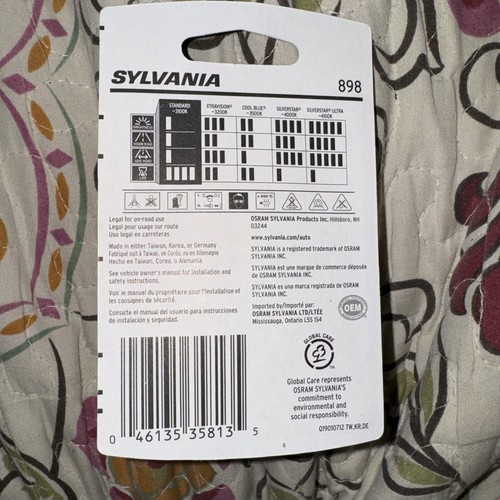 SYLVANIA BASIC 898 37.5W Halogen Fog Light Replacement Lamps Bulbs - Bild 2 von 2