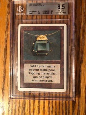 Mox Emerald MTG Unlimited BGS Grade 8/8.5/8.5/9 NM/M+ Beauty (RG