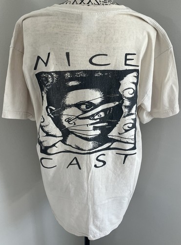 Fish Face Nice Cast T Shirt Vintage Well Worn Size Large - 第 1/6 張圖片