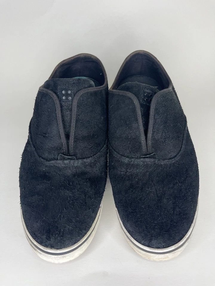 Gravis Dylan Rieder Shoes Slip On Men Size 13 Black Suede Skateboarding Sneakers - Image 4 of 4