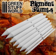 Set 8x Blending Stumps for Pigments, Charcoal, Weathering, Pencil, Watercolour