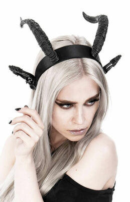 Haarreif Ziegenhörner Elfe Elfenohren Gothic Kopfschmuck Ziege Hörner Restyle