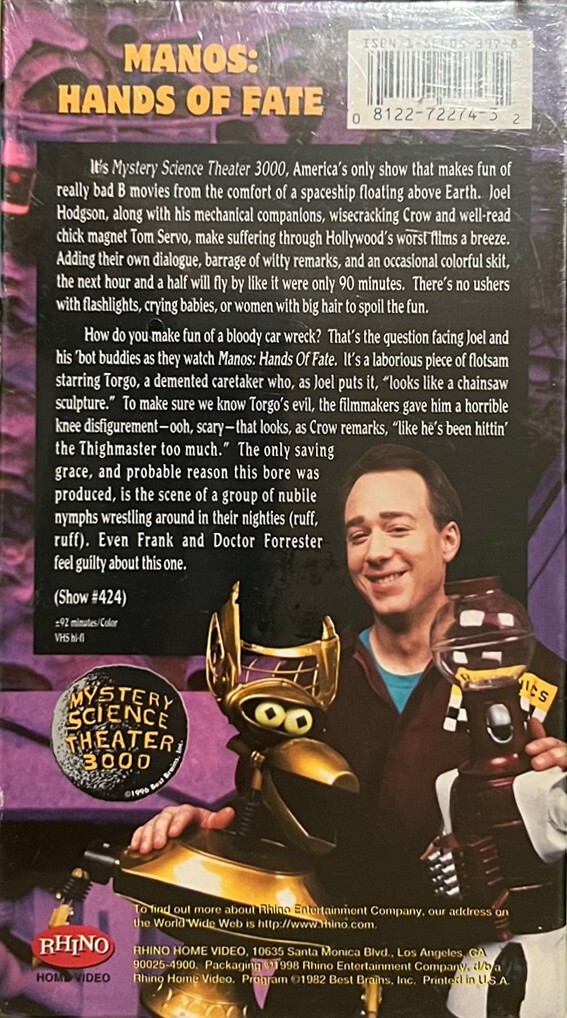 (未使用･未開封品)Mystery Science Theater 3000: Manos Hands of Fate [VHS] Mystery Science Theater 3000 - Manos: Hands of Fate (VHS