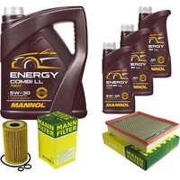MANN-FILTER Inspektionspaket 8L Mannol Energy Combi Ll 5W-30 FüR Vw Amarok 2.0